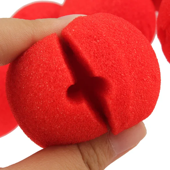(1 PC) Foam Red Ball Clowns Noses Halloween Party Cosplay Costume Circus Props Festival Make Up DIY Crafts Christmas Costume Party Decoration
