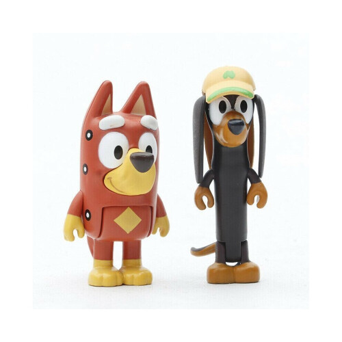 12Pcs Bluey Family And Friends Action Figures Model Toy Set Kids Gift