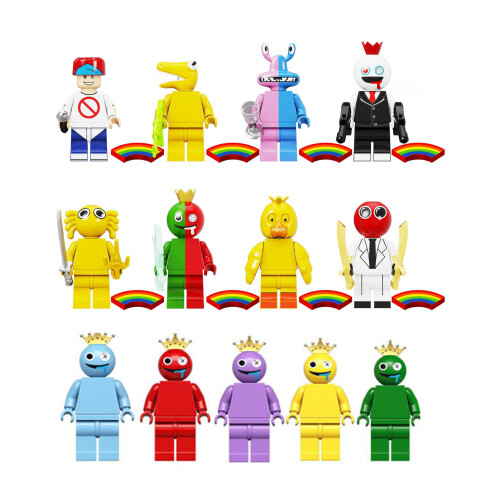 13pCSRainbow Friend series model small particle childrens assembled block to