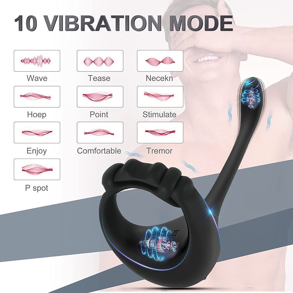Sex Toys Cock Ring for Men Bluetooth Penis Ring Prostate Vibrator Adult Goods for Men Wireless Remote Massager Masturbator Anal Butt Plug Stimulator