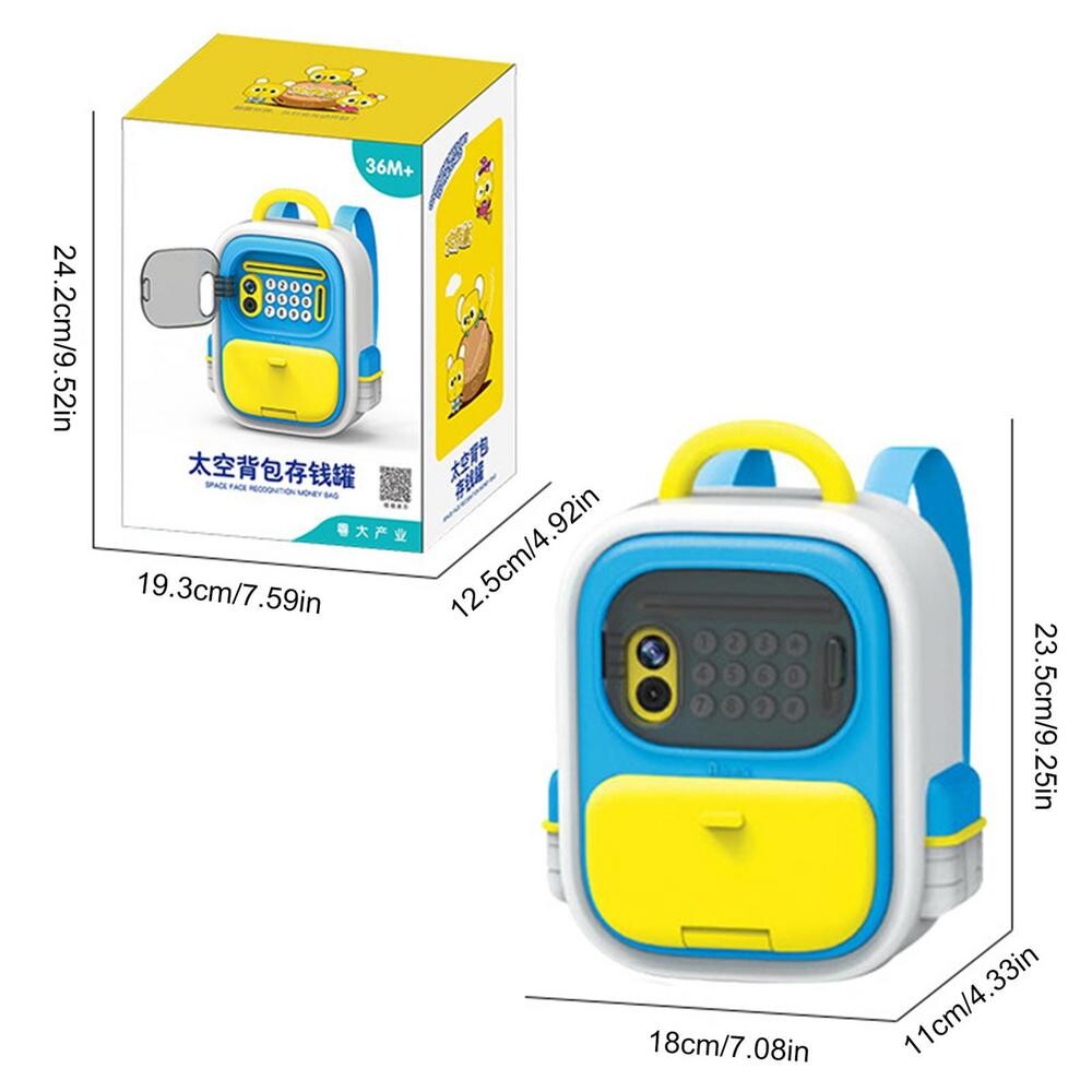 Piggy Bank Money ATM Machine Face Recognition Intelligence Cash Box Kids Japanese Piggy Bank Coin Cash Saving Safe Deposit
