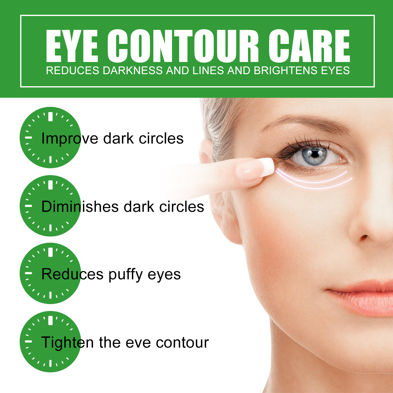 (1 PC) Anti Dark Circle Eye Serum Pigment Correction Remove Puffiness Eyes Bag Fades Fine Lines Moisturize Hydrating Nourish Aloe Vera Whitening Eye Essence