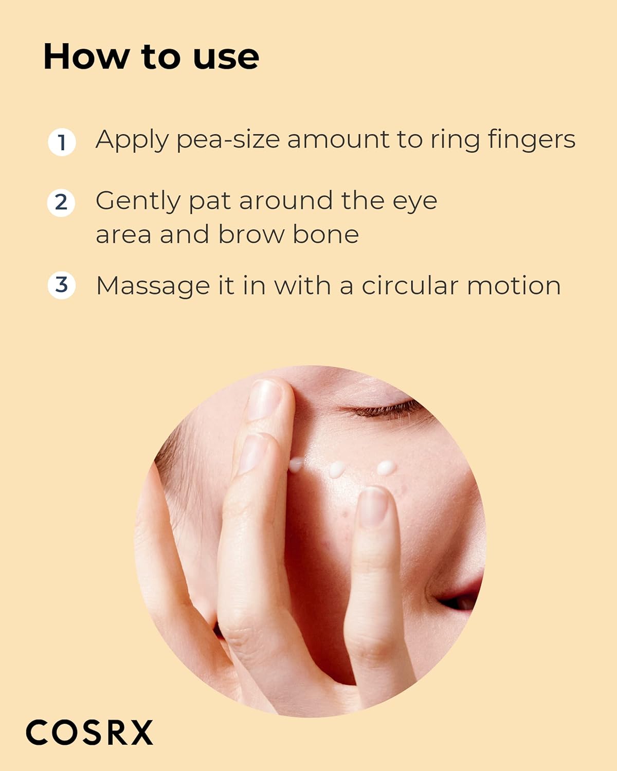 COSRX Advanced Snail Peptide Eye Cream with Snail Mucin Niacinamide 25ml Brightening Night Cream for Fine Lines Dark Circles Korean Skin Care