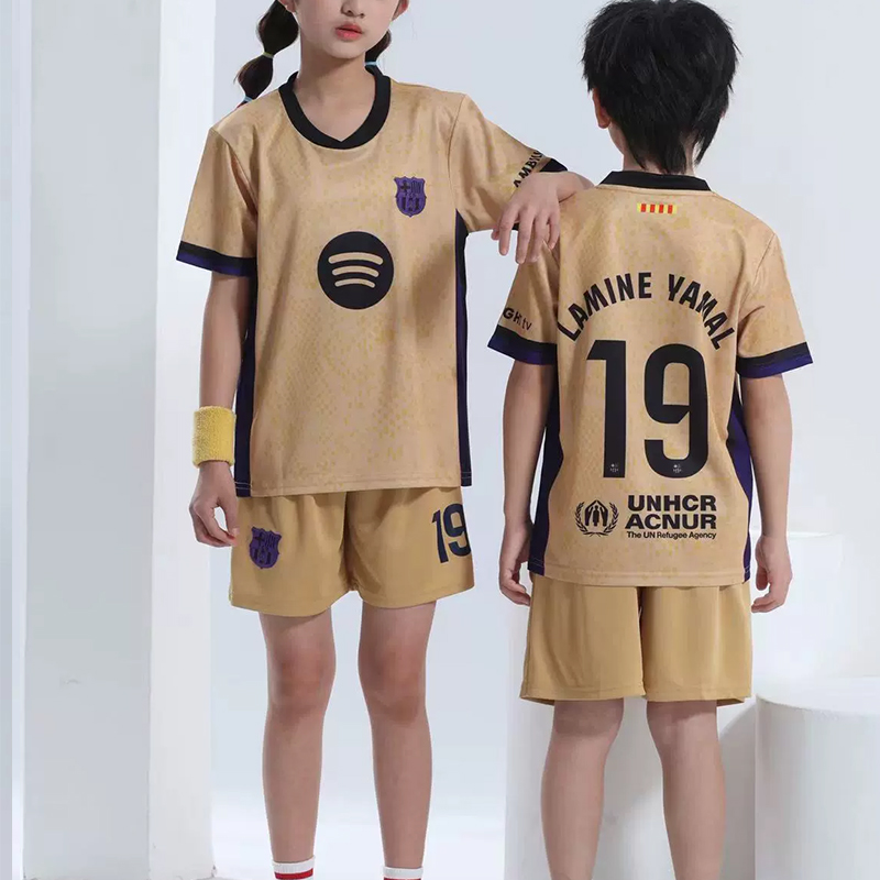 (Kids 16) 2025-2026 NO.19 Lamine Yamal Soccer Jersey Kits