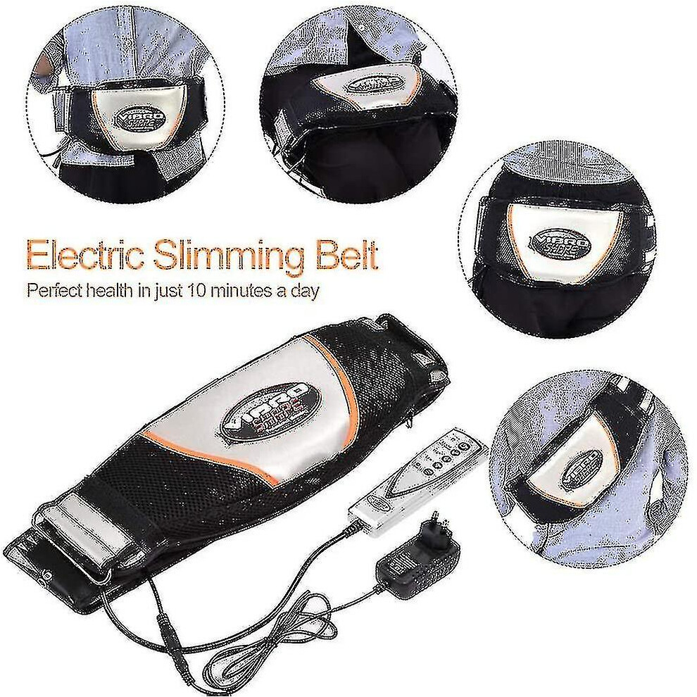 (UK PLUG) Electric Weight Lose Belt, Vibrating Massager Fat Burner Waist Trimmer Slimming Heating Belt Fat On Belly Abdomen Leg Tight Arm Shoulder Back Neck