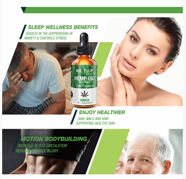 2000mg Hemp Oil - Natural Organic Hemp Seed Extract 30 ml