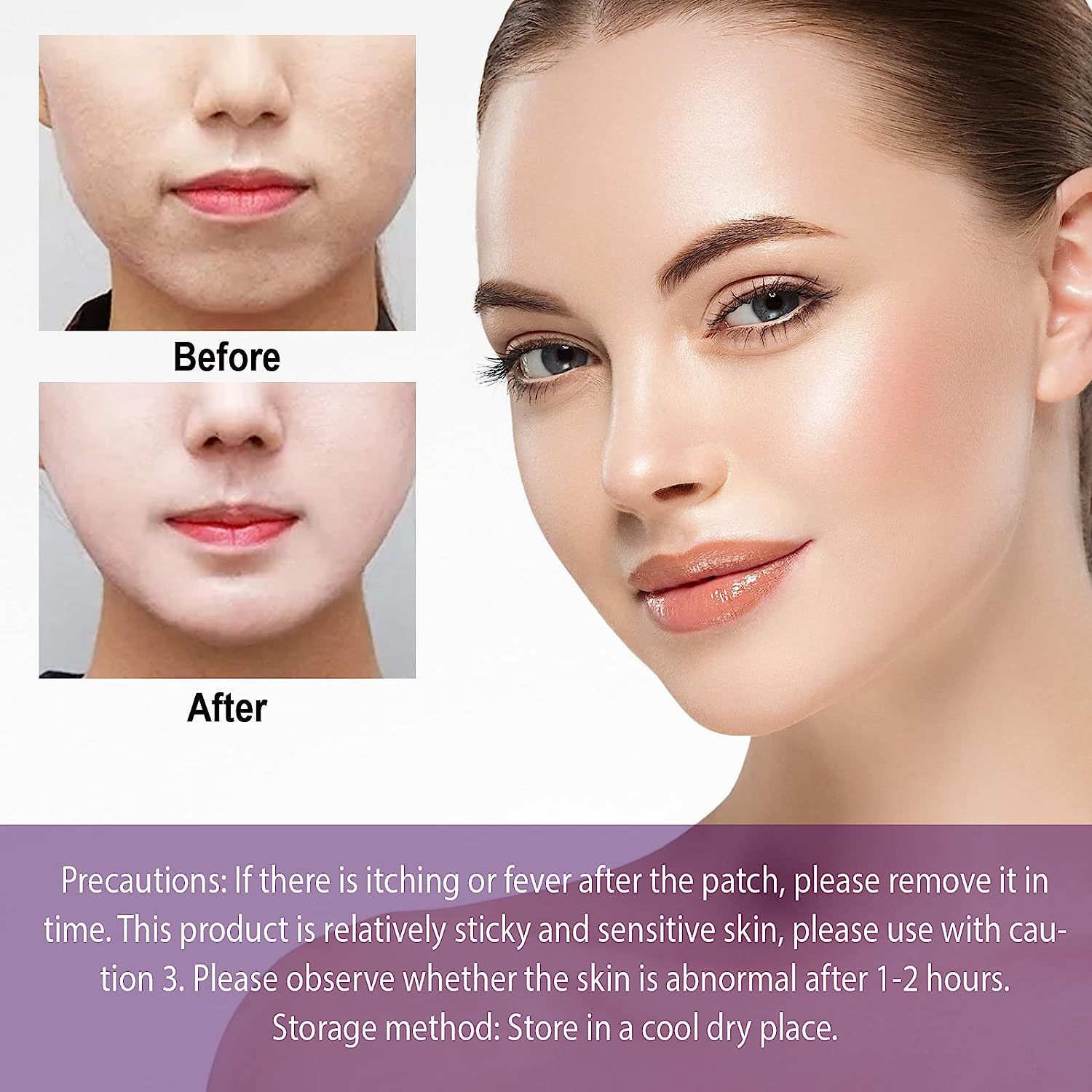 Facelift Tape for Face V-Shape Invisible Tape Facial Lift Sticker Ultra Thin Double Chin Reducer for Neck Jowls Face Sagging Face Lifting