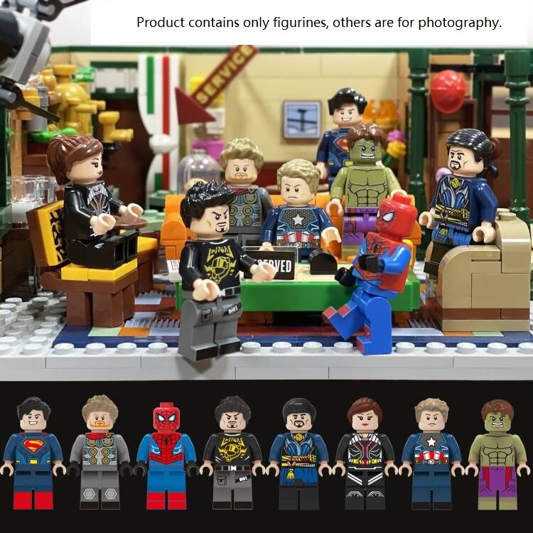 Super Hero Mini Figures Series Marvel Anime Collection Building Blocks Set 8Pcs for Classic Educational Toy Smooth Surface