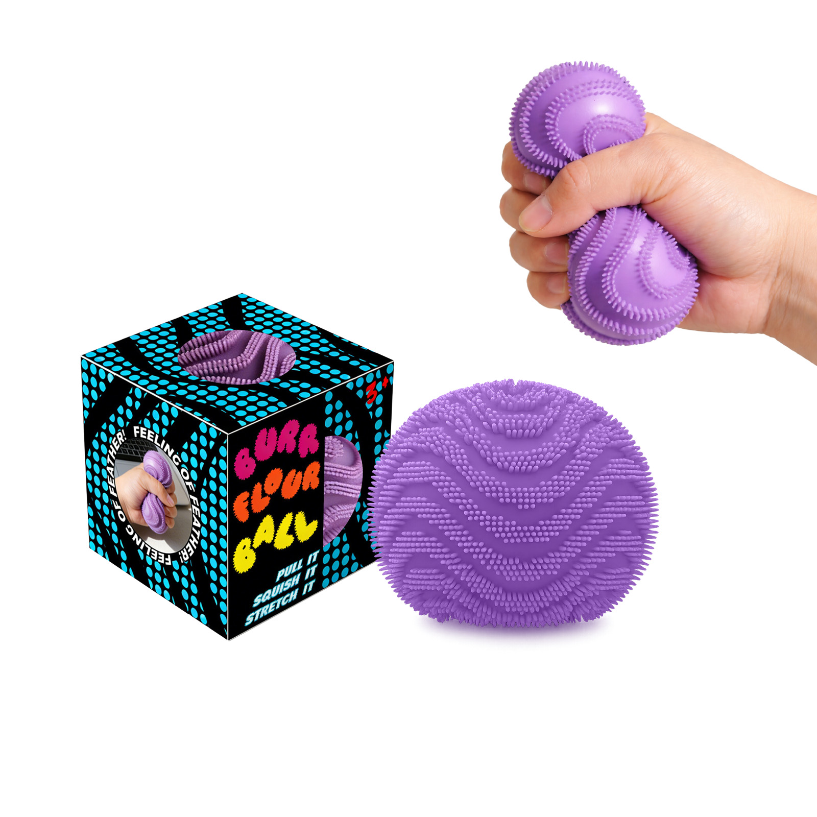 (Blue) Schylling Snow Ball Crunch 2026 New Style Squishy Fidget Toy White Needoh Stress Relief Fun Stress Ball for Kids And Adults