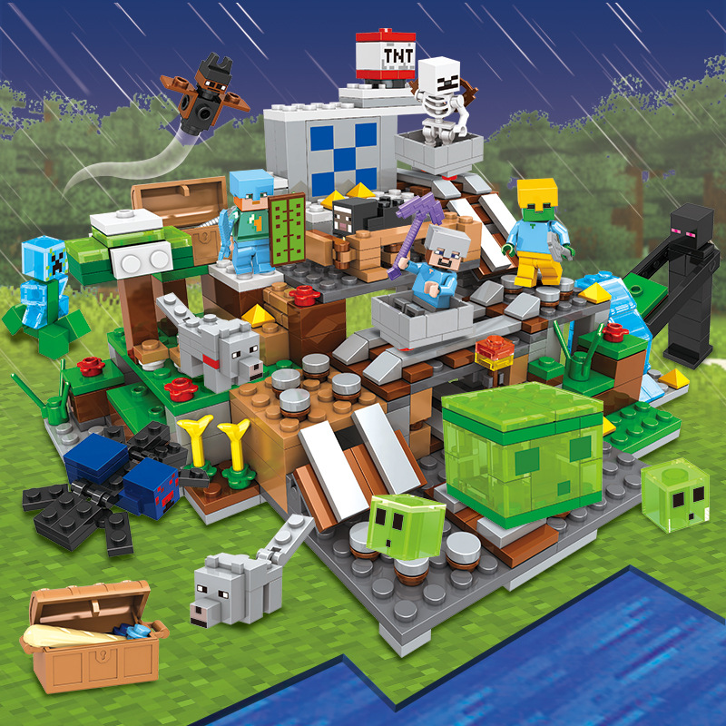 (Farm amusement park) DIY My World Series Mini figure Building Block Christmas Halloween Gift Without Box