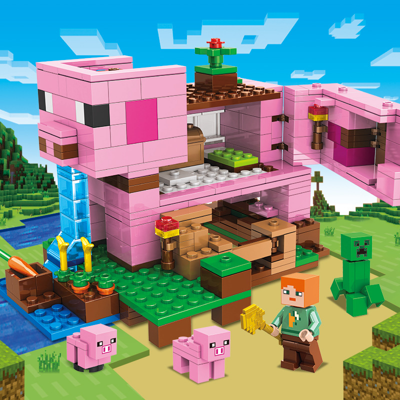 (Farm amusement park) DIY My World Series Mini figure Building Block Christmas Halloween Gift Without Box