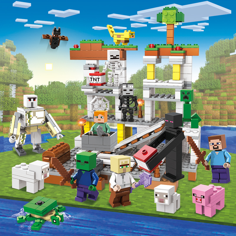 (Farm amusement park) DIY My World Series Mini figure Building Block Christmas Halloween Gift Without Box