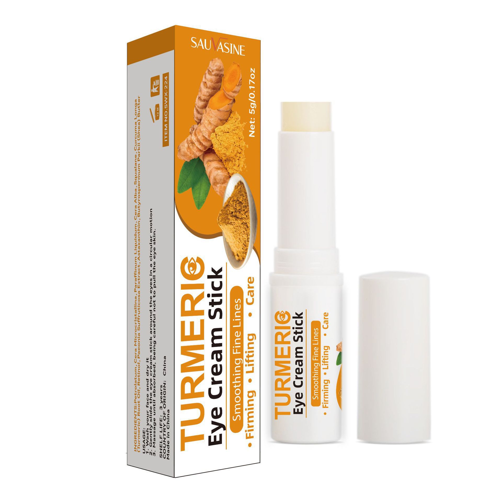 Turmeric Eye Stick Moisturising Nourishing Revitalising Eye Care for Daily Use Natural 5g