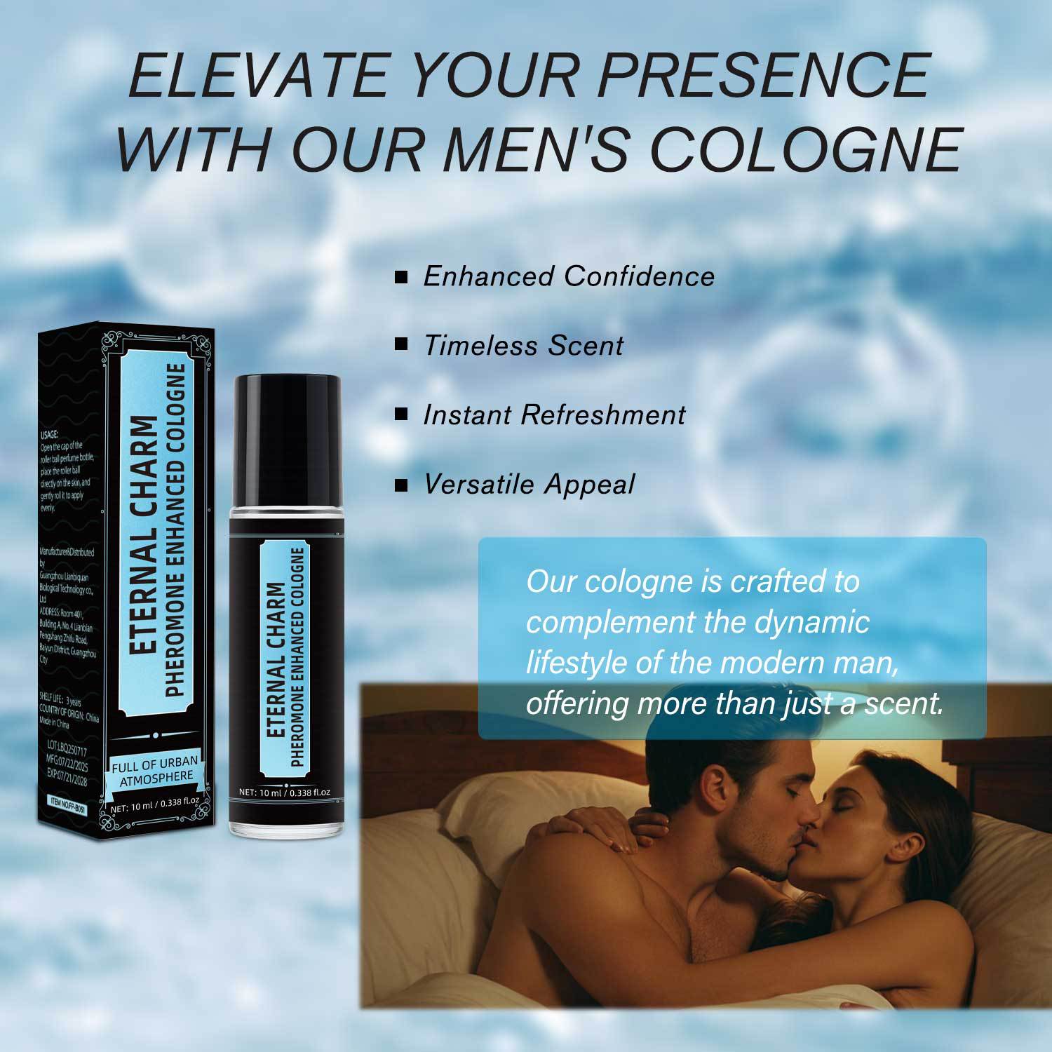 Pheromone Enhanced Eau De Cologne Long Lasting Attracting Fragrance For Men Daily Wear Confidence Booster 10ml