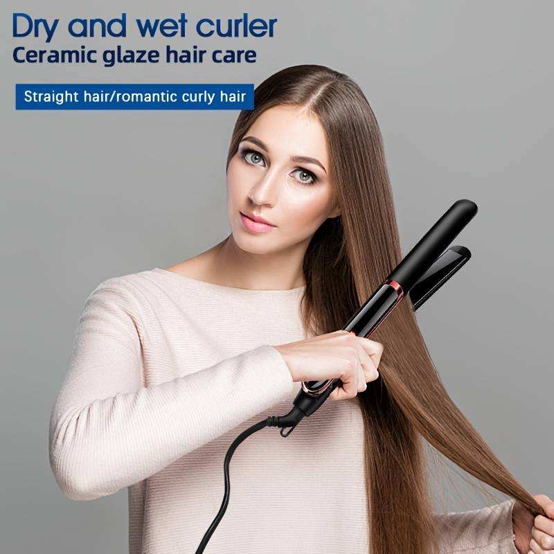 (White) Professional Hair Straightener Ceramic Ionic Fast Heat-Up Hair Flat Iron Negative Ion  Iron Lcd Display Hair Straightener