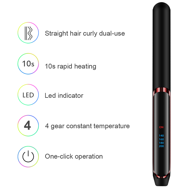 (White) Professional Hair Straightener Ceramic Ionic Fast Heat-Up Hair Flat Iron Negative Ion  Iron Lcd Display Hair Straightener
