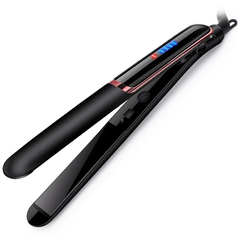 (White) Professional Hair Straightener Ceramic Ionic Fast Heat-Up Hair Flat Iron Negative Ion  Iron Lcd Display Hair Straightener