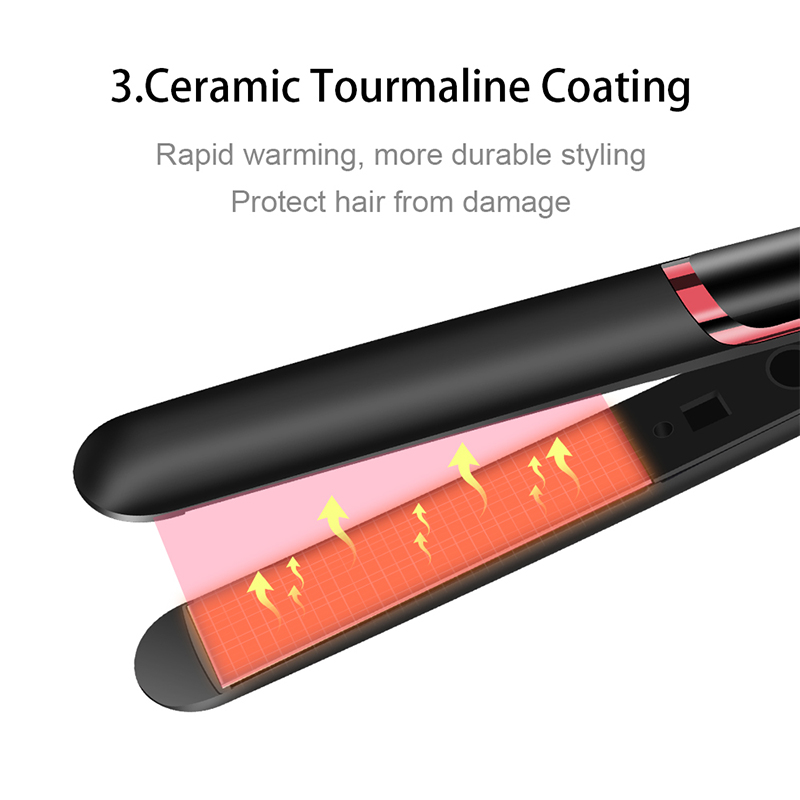 (White) Professional Hair Straightener Ceramic Ionic Fast Heat-Up Hair Flat Iron Negative Ion  Iron Lcd Display Hair Straightener