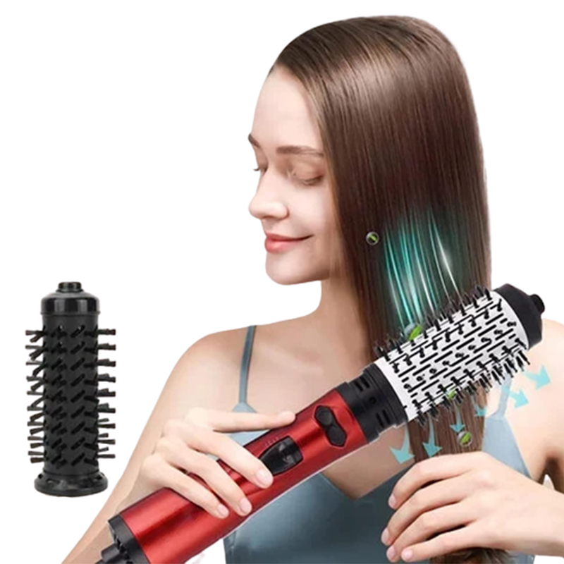 Multi-Functional 2 In 1 Hot Air Brush Automatic Hair Curler Straightener Rotating Volumizer Curling Iron Ceramic Hot Comb