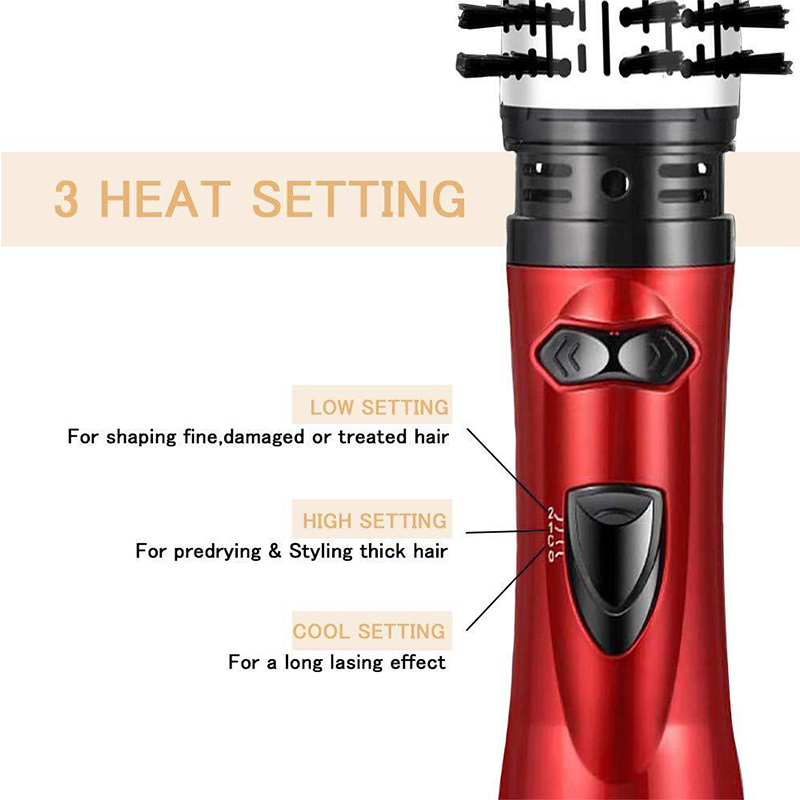 Multi-Functional 2 In 1 Hot Air Brush Automatic Hair Curler Straightener Rotating Volumizer Curling Iron Ceramic Hot Comb