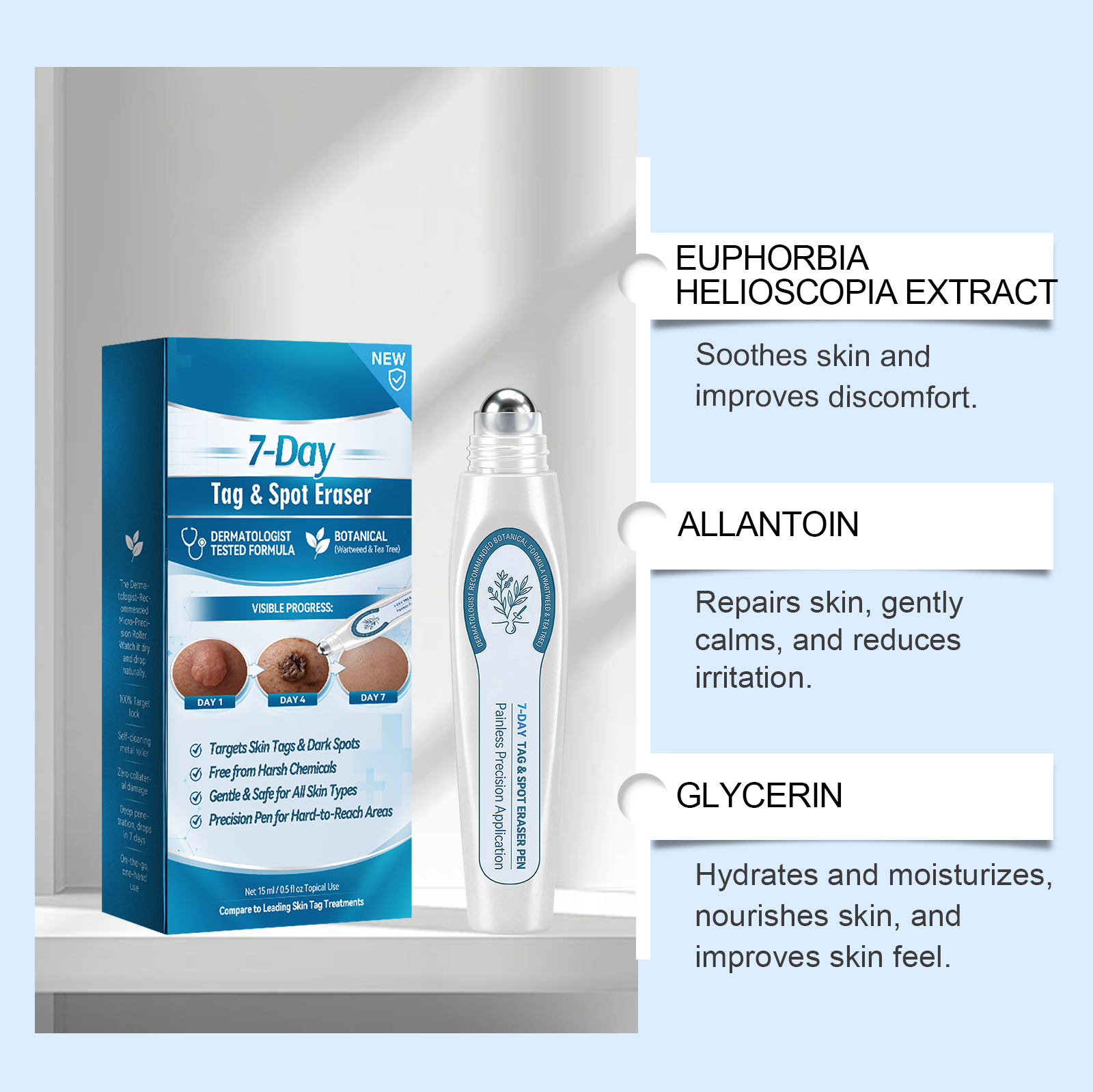 Skin Care Roller Pen Mild Clean Soft Smooth Convenient Body Partial Skin Care Tool Fine Gentle Silky Tender