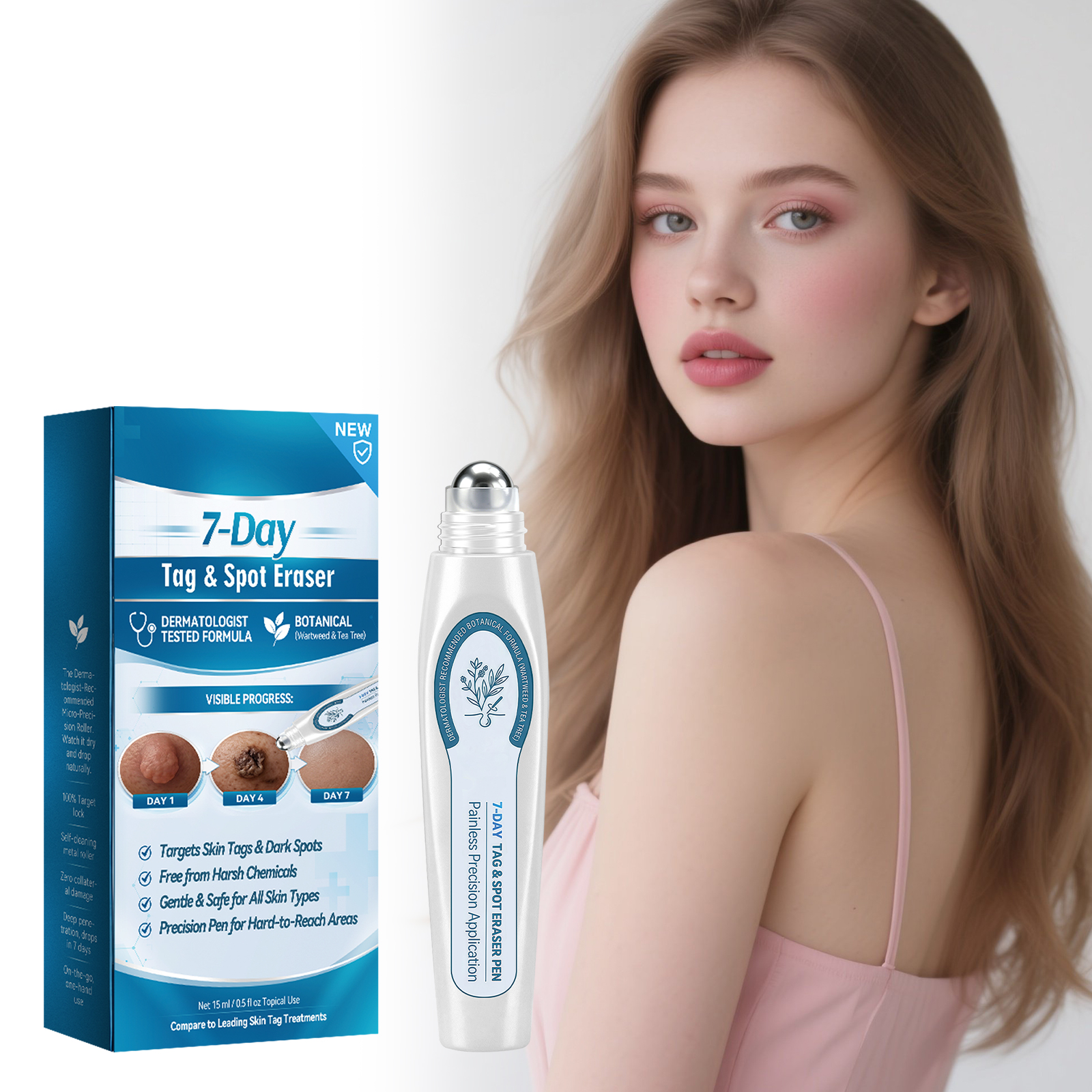 Skin Care Roller Pen Mild Clean Soft Smooth Convenient Body Partial Skin Care Tool Fine Gentle Silky Tender