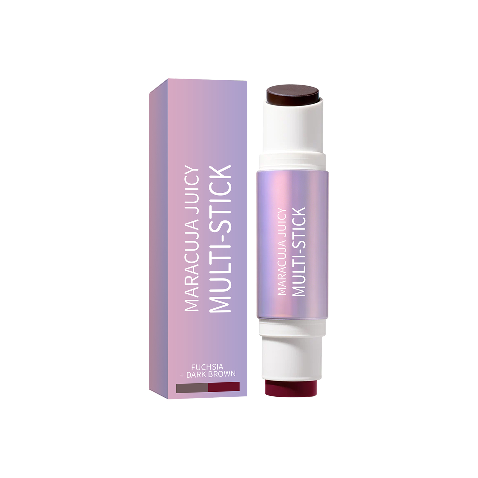 Two In One Blush Contour Stick Double Head Rose Red Dark Brown Matte Lightweight Fit Longwear Natural Stereo Portable Facial Makeup