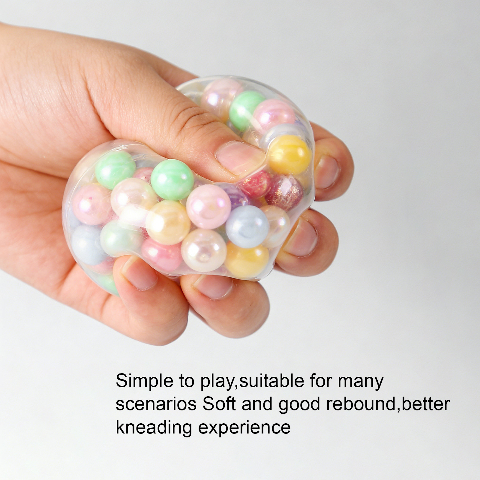 Bead Squeeze Toy Odor Free Stress Relief Hand Feeling Practice Vent Plaything Leisure Decompress Daily Entertainment Good Item