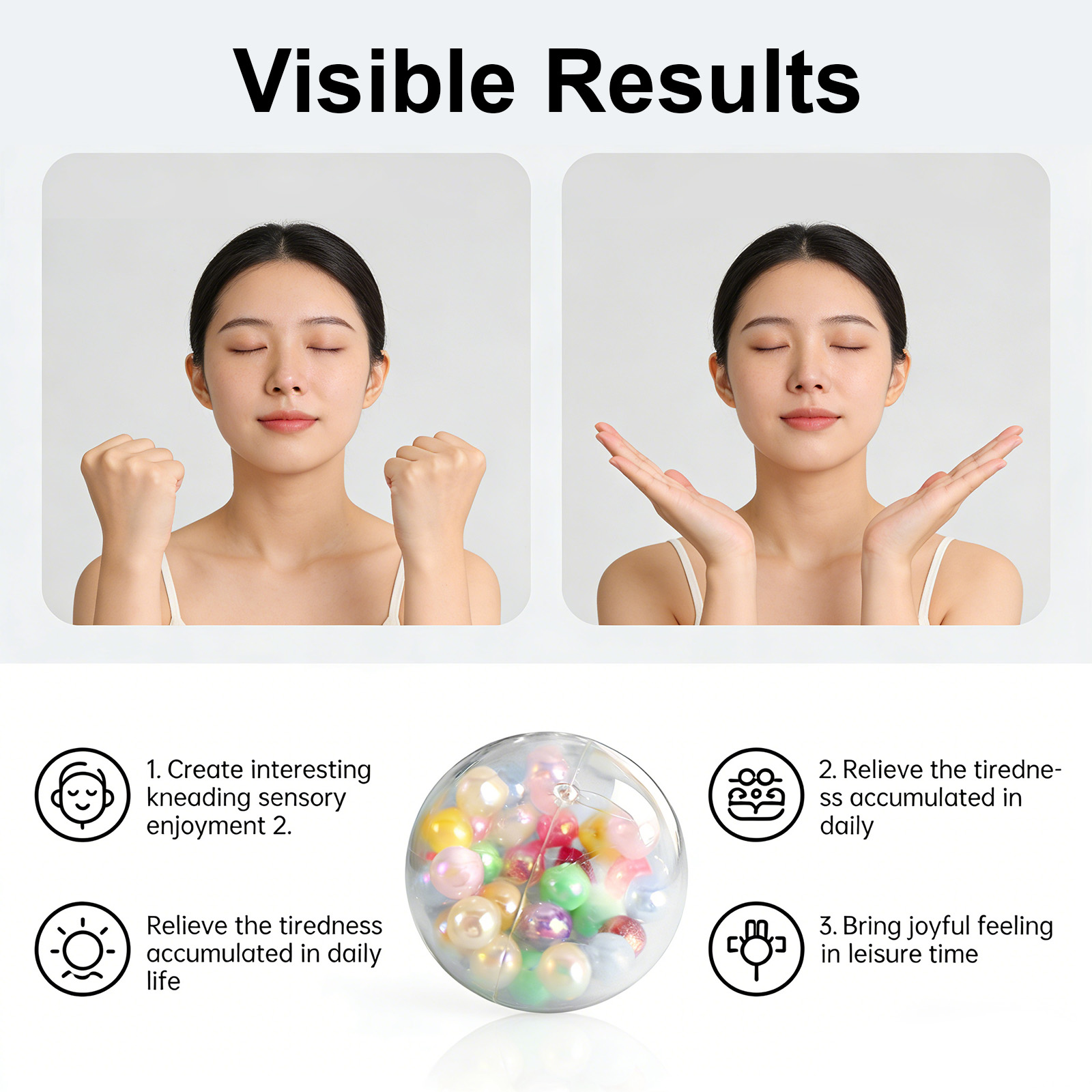 Bead Squeeze Toy Odor Free Stress Relief Hand Feeling Practice Vent Plaything Leisure Decompress Daily Entertainment Good Item