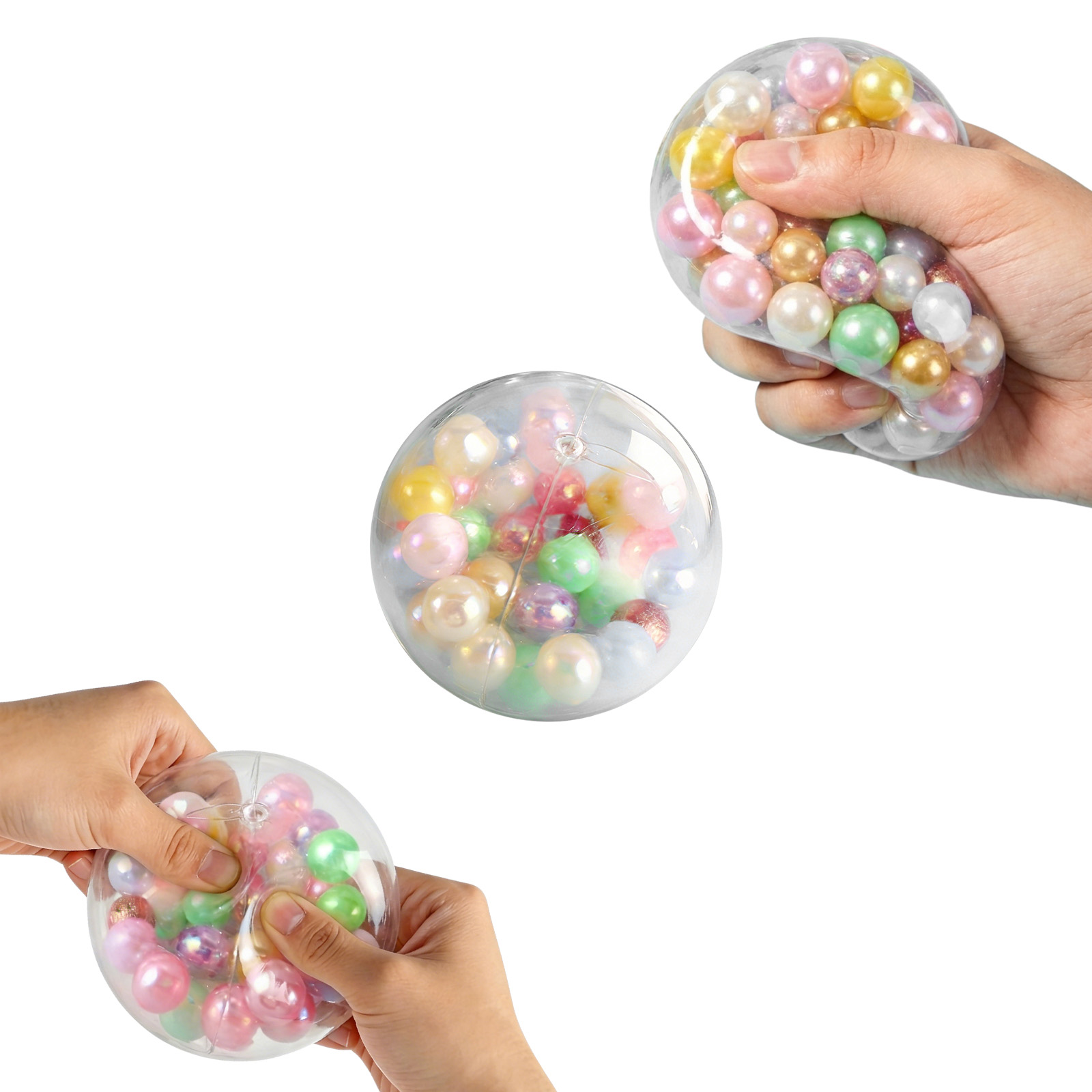 Bead Squeeze Toy Odor Free Stress Relief Hand Feeling Practice Vent Plaything Leisure Decompress Daily Entertainment Good Item