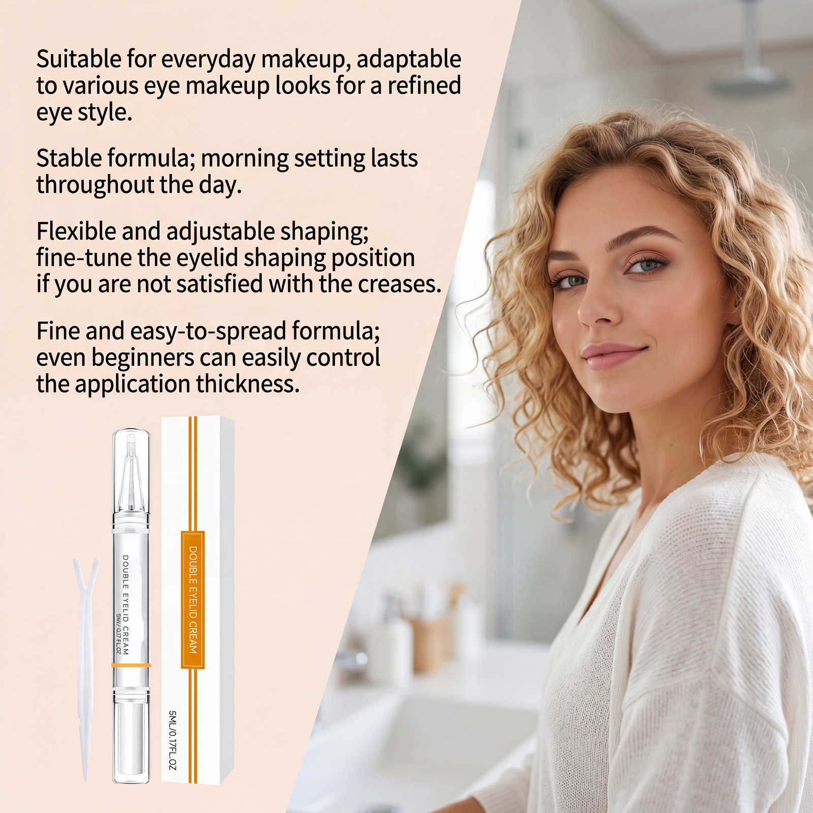 Double Eyelid Care Cream Modify Eye Shape Outline Invisible Traceless Natural Beautiful Makeup Effect Easy To Use Daily Convenient Eye Cosmetic