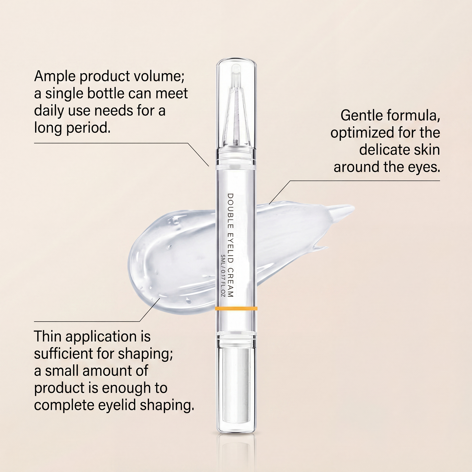 Double Eyelid Care Cream Modify Eye Shape Outline Invisible Traceless Natural Beautiful Makeup Effect Easy To Use Daily Convenient Eye Cosmetic
