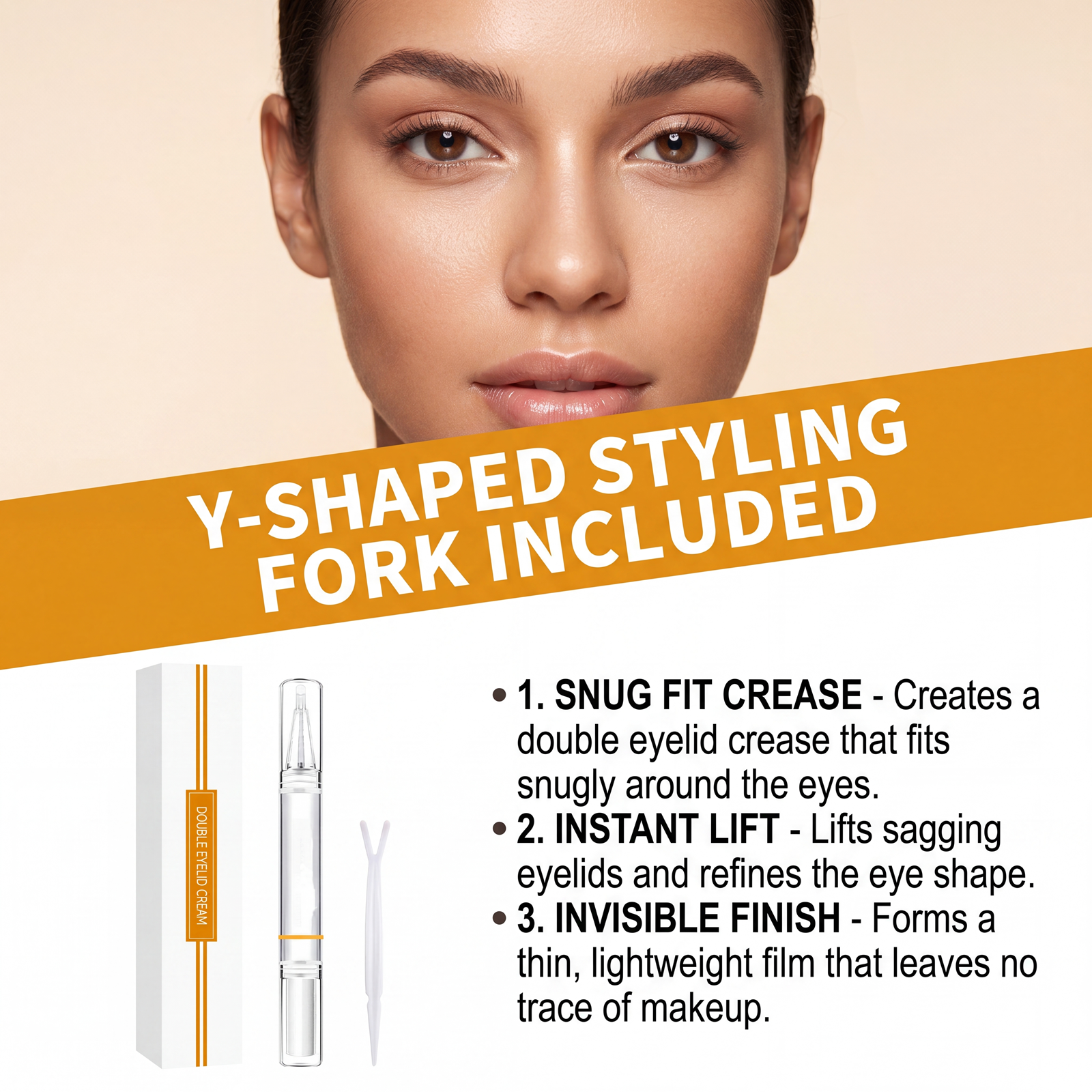 Double Eyelid Care Cream Modify Eye Shape Outline Invisible Traceless Natural Beautiful Makeup Effect Easy To Use Daily Convenient Eye Cosmetic