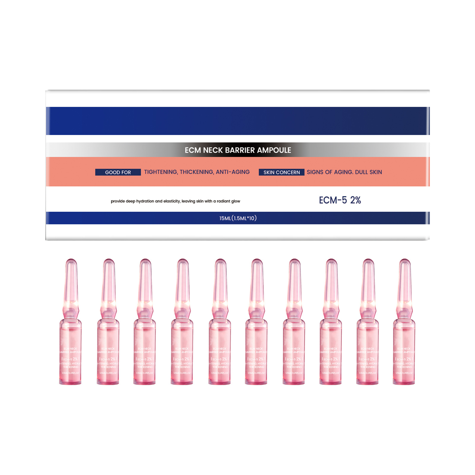 Neck Moisturizing Ampoule Mild Nourishing Soft Repair Daily Skin Contour Line Care For Cervical Area