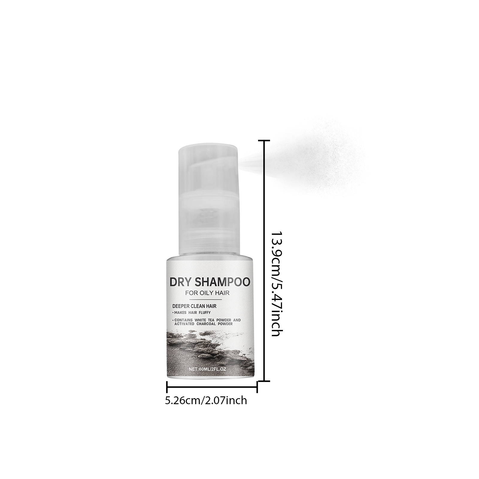 Fluffy Dry Shampoo Spray For Oil Hair Refreshing Portable Clean Natural Daily Scalp Hair Care