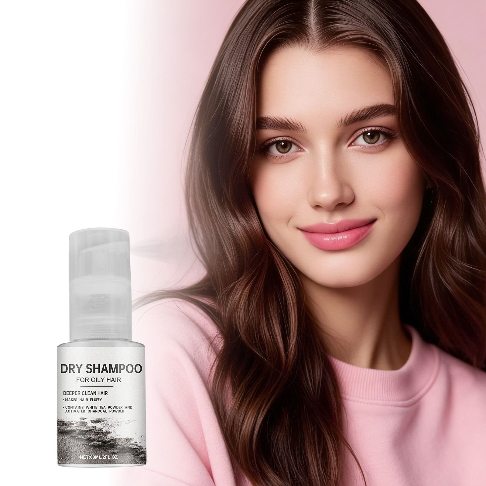 Fluffy Dry Shampoo Spray For Oil Hair Refreshing Portable Clean Natural Daily Scalp Hair Care