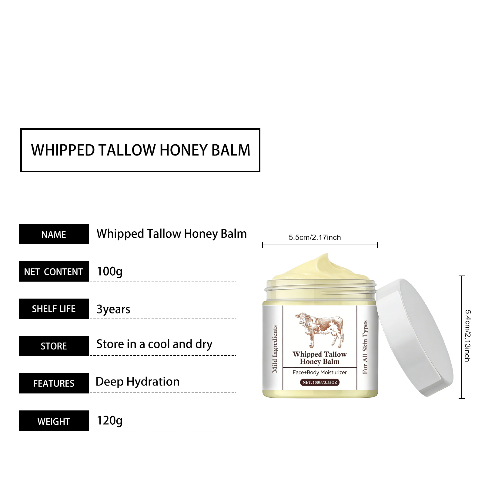 Honey Butter Moisturizing Cream Deep Hydrating Lock Water Smooth Soft Nourish Skin Elastic Body Lotion