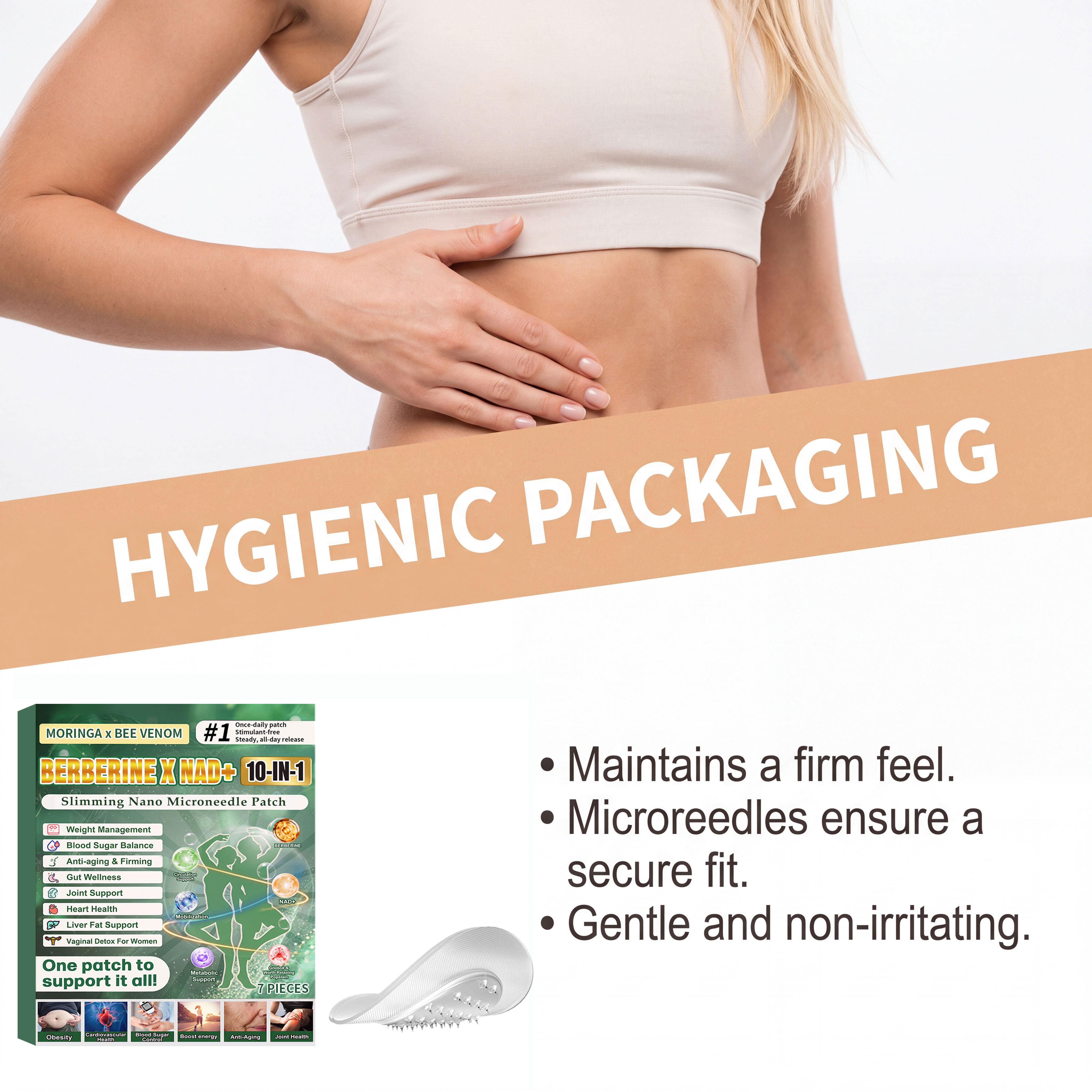 Ten One Moringa Body Care Patch Mild Skin Slim Light Soft Breathable Daily Care