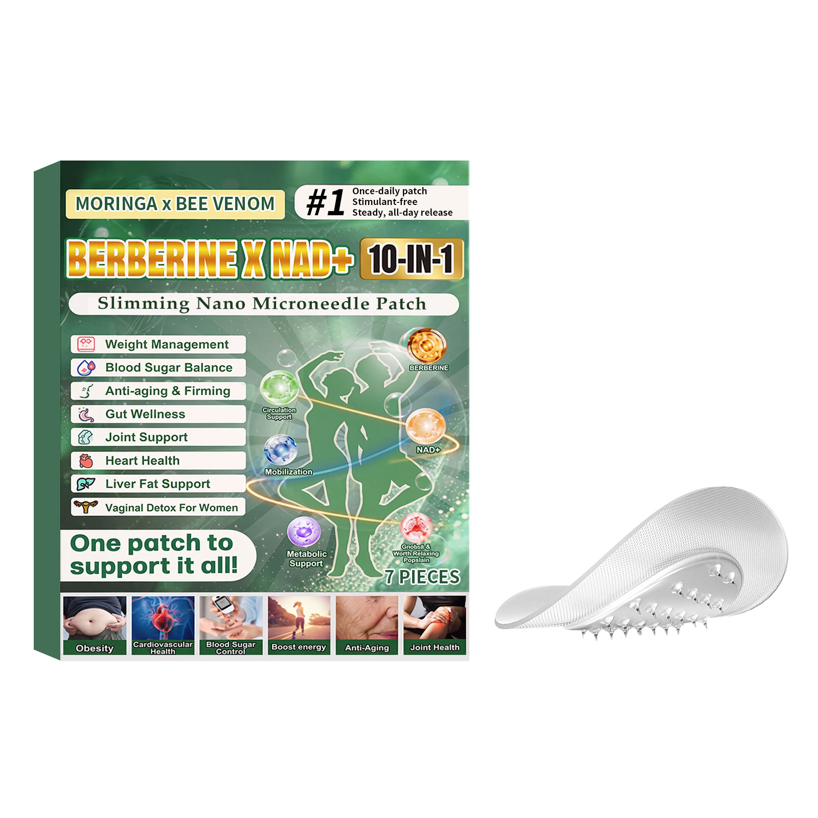 Ten One Moringa Body Care Patch Mild Skin Slim Light Soft Breathable Daily Care