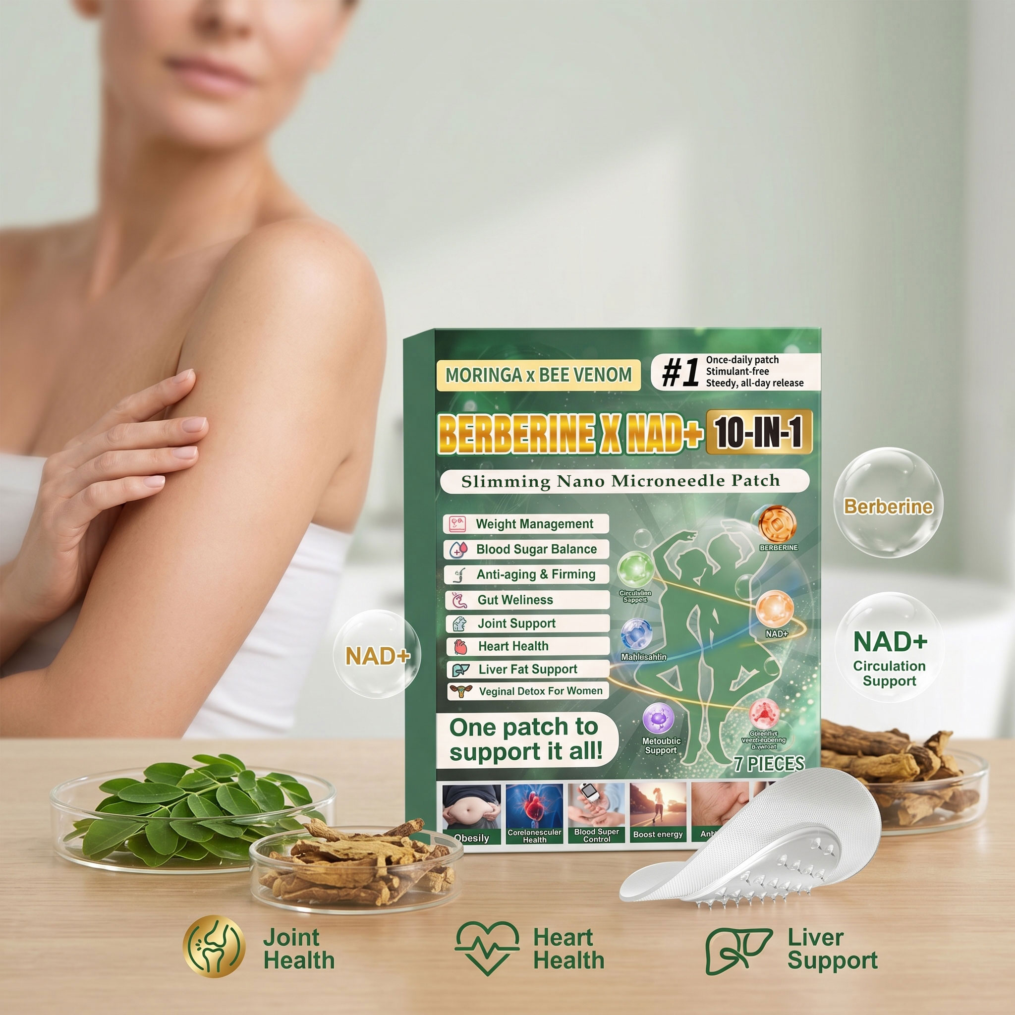 Ten One Moringa Body Care Patch Mild Skin Slim Light Soft Breathable Daily Care