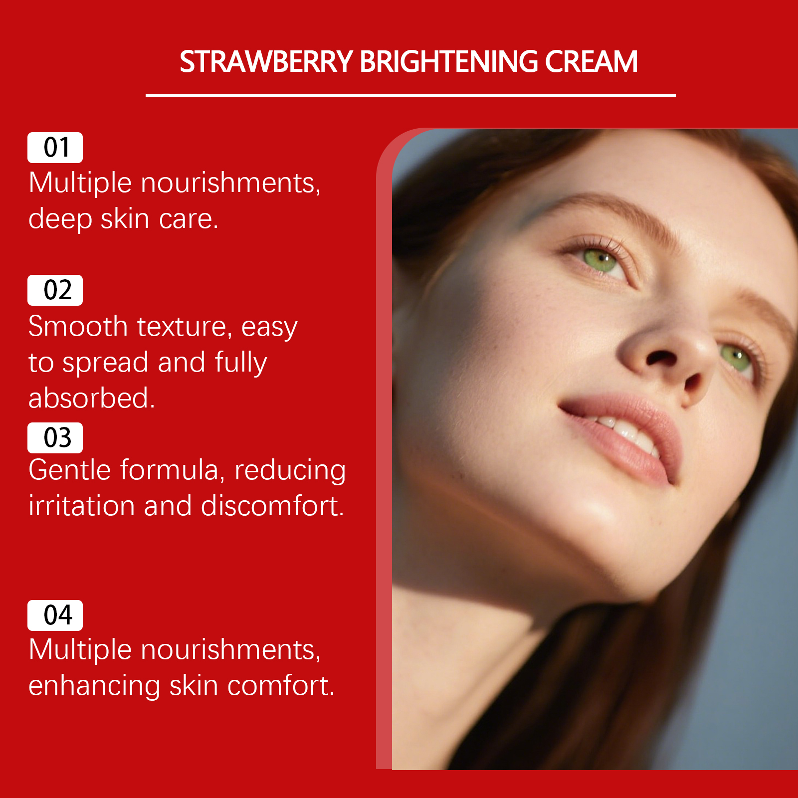 Strawberry Body Cream Soft Hydrating Bright Smooth Delicate Refreshing Comfort Daily Skin Care Lotion