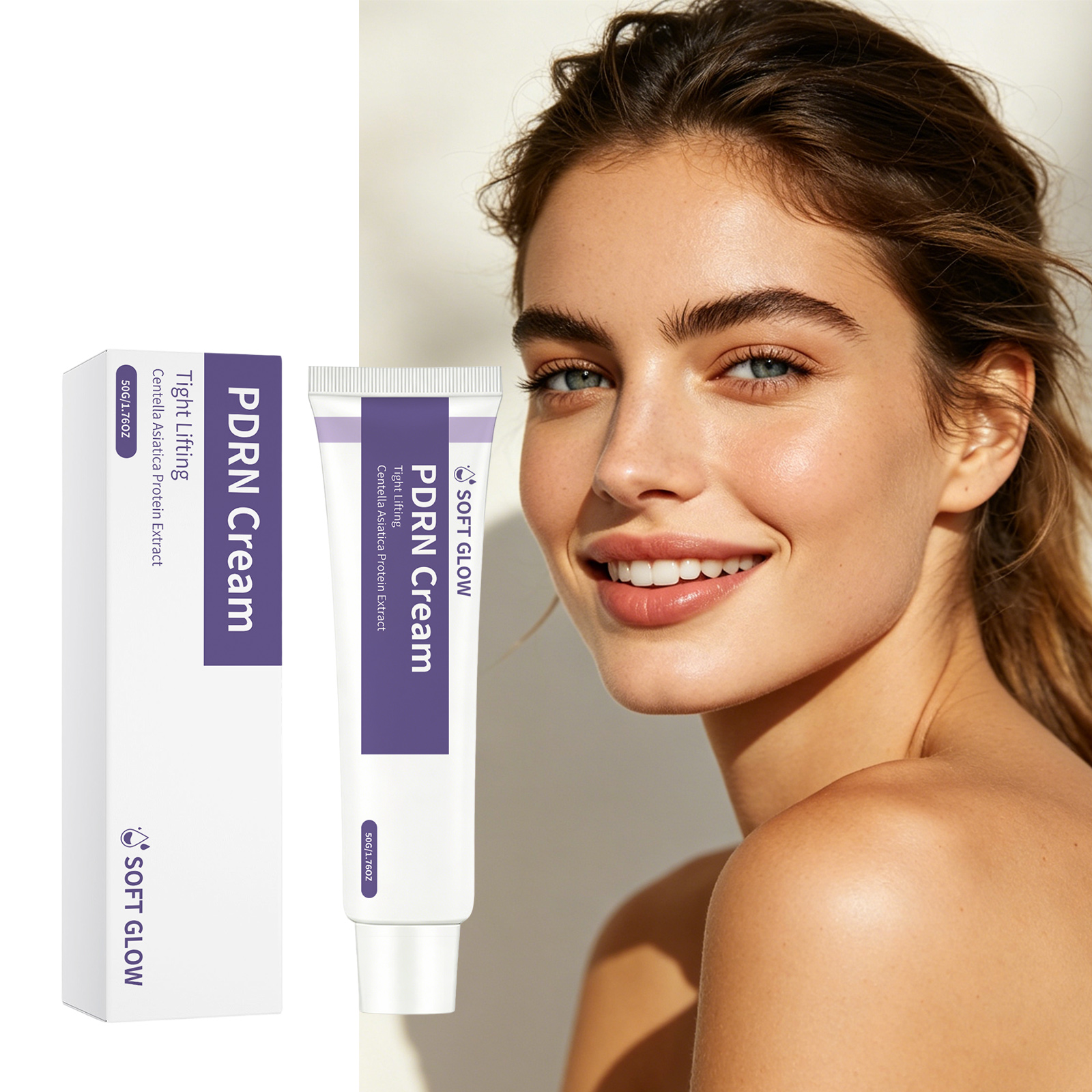 Centella Moisturizing Elastic Facial Cream Herbal Extract Fine Texture Quick Absorption Mild Daily Skin Care