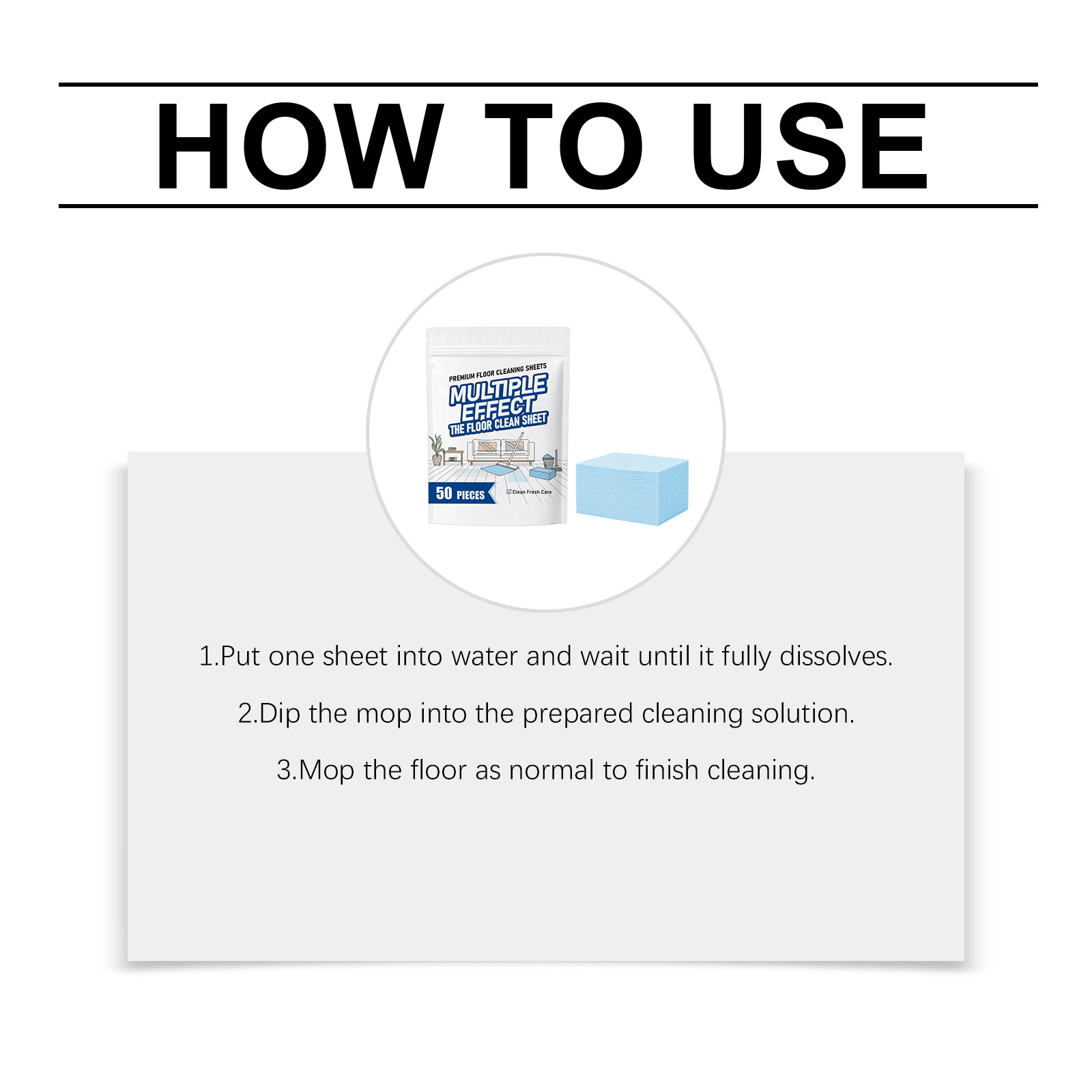 Multi Effect Floor Cleaning Tablets Household General Decontamination Deodorization Tile Daily Mopping Convenient Cleaner