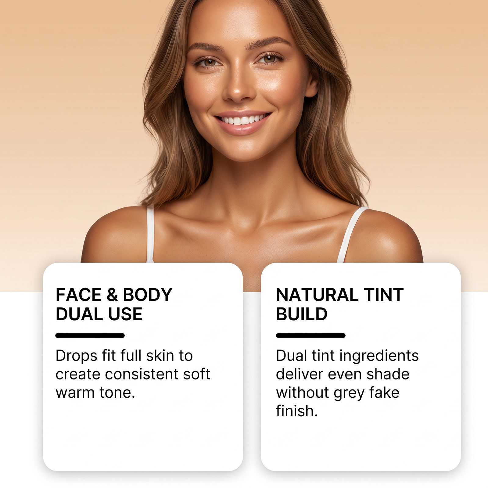 Facial Body Tanning Drops Summer Outdoor Mild Moisturizing Skin Wheat Gloss Creation