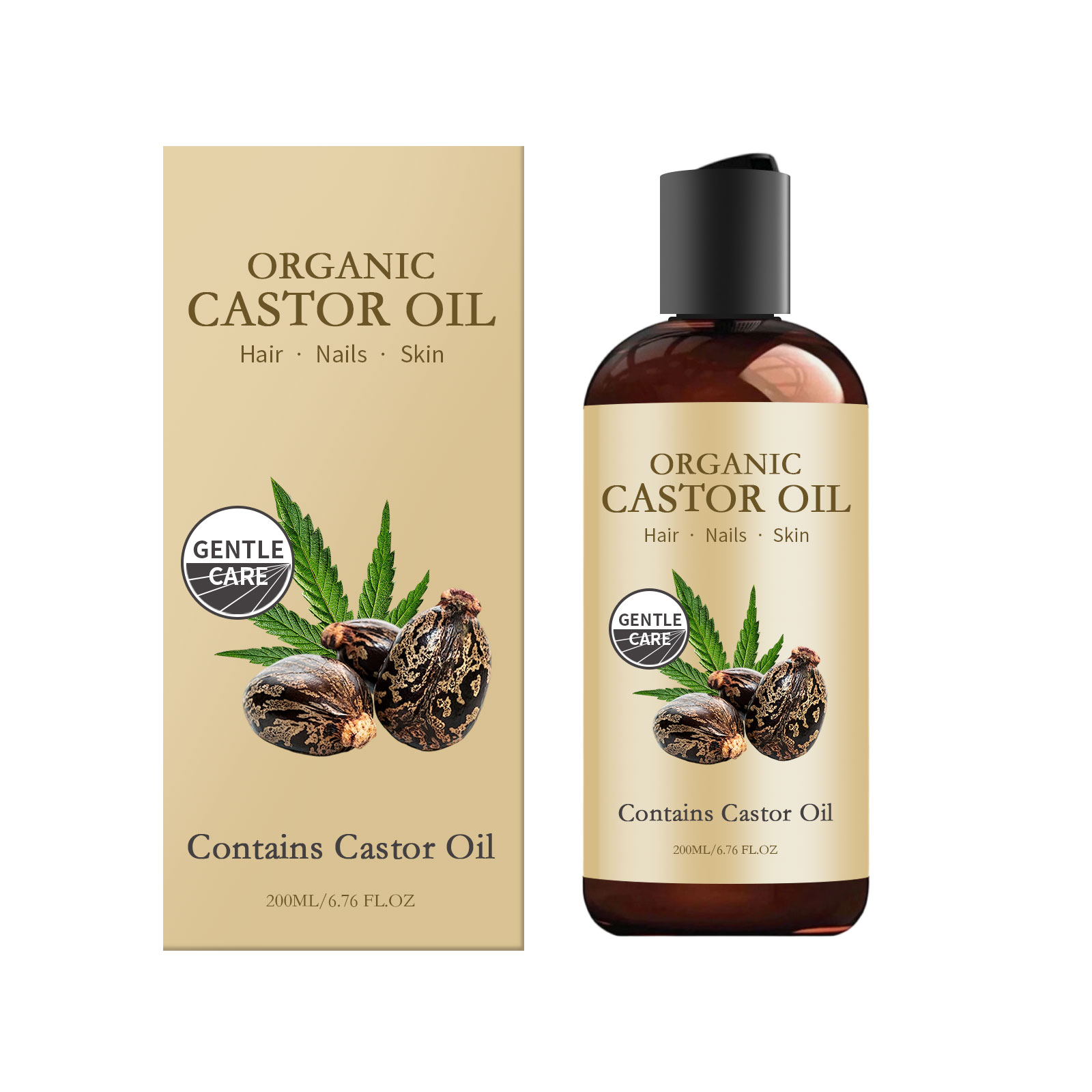 Castor Oil Body Care Skin Moisturizing Hydrating Brightening Smoothing Softening Absorbent Body Facial Nourishing Refreshing
