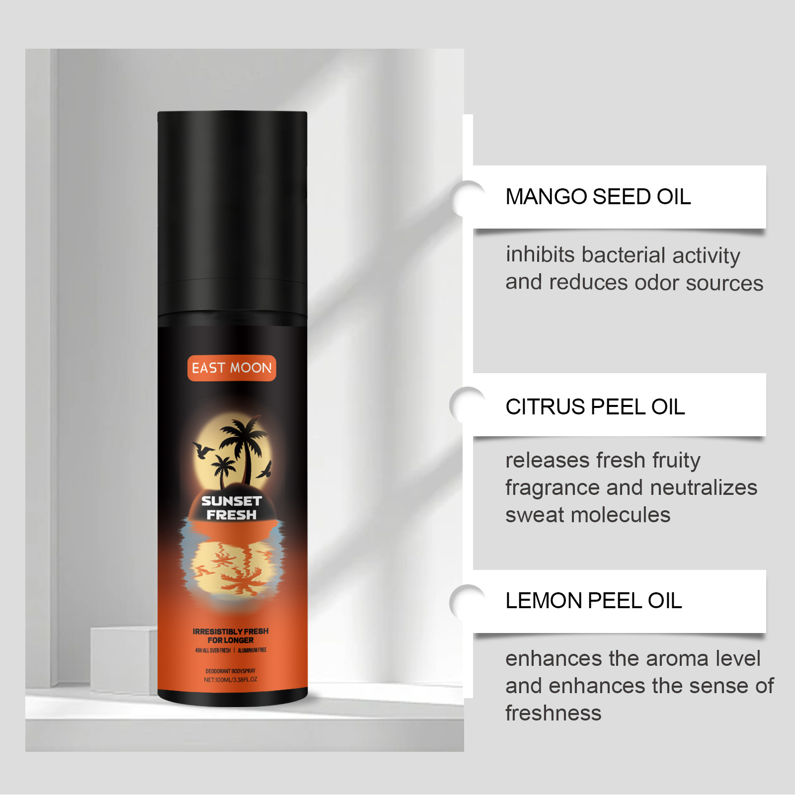 Men Fruit Fragrance Care Spray For Men Summer Fresh Cover Sweat Odor Long Lasting Fragrance