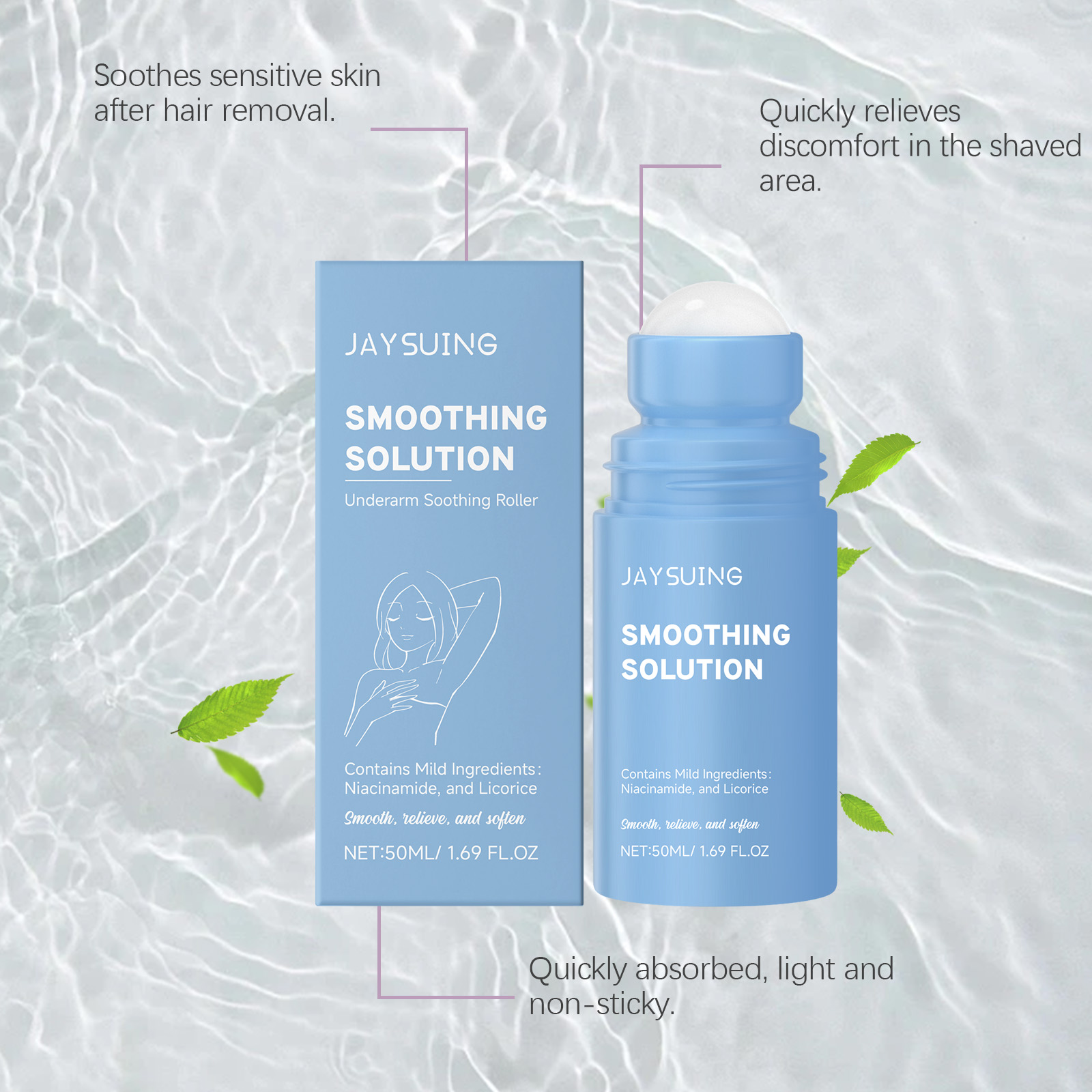 Underarm After Shave Soothing Roller Mild Clean Armpit Moisturize Soothe Skin Essence