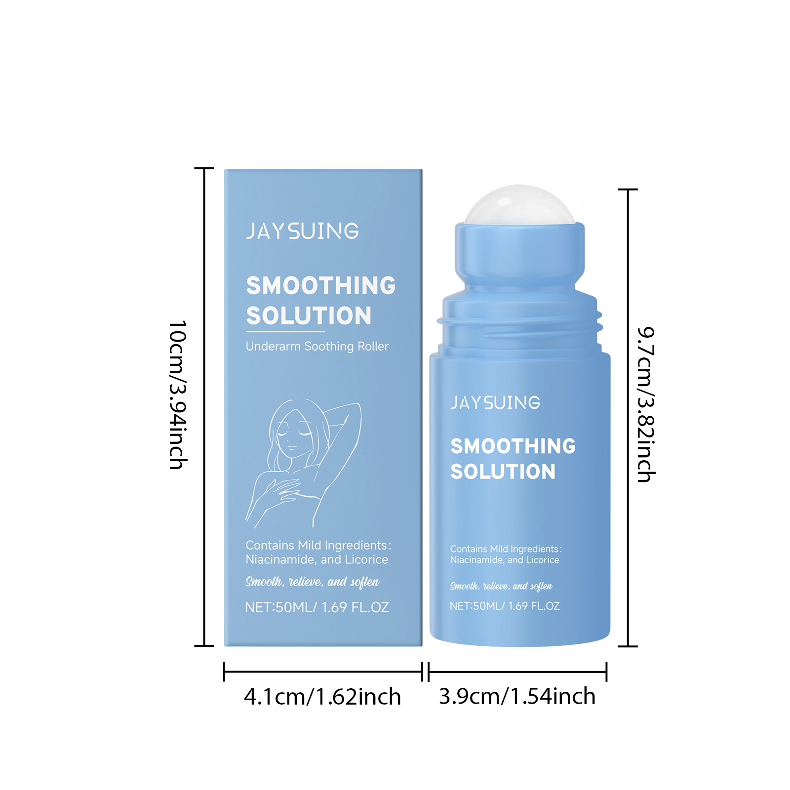 Underarm After Shave Soothing Roller Mild Clean Armpit Moisturize Soothe Skin Essence
