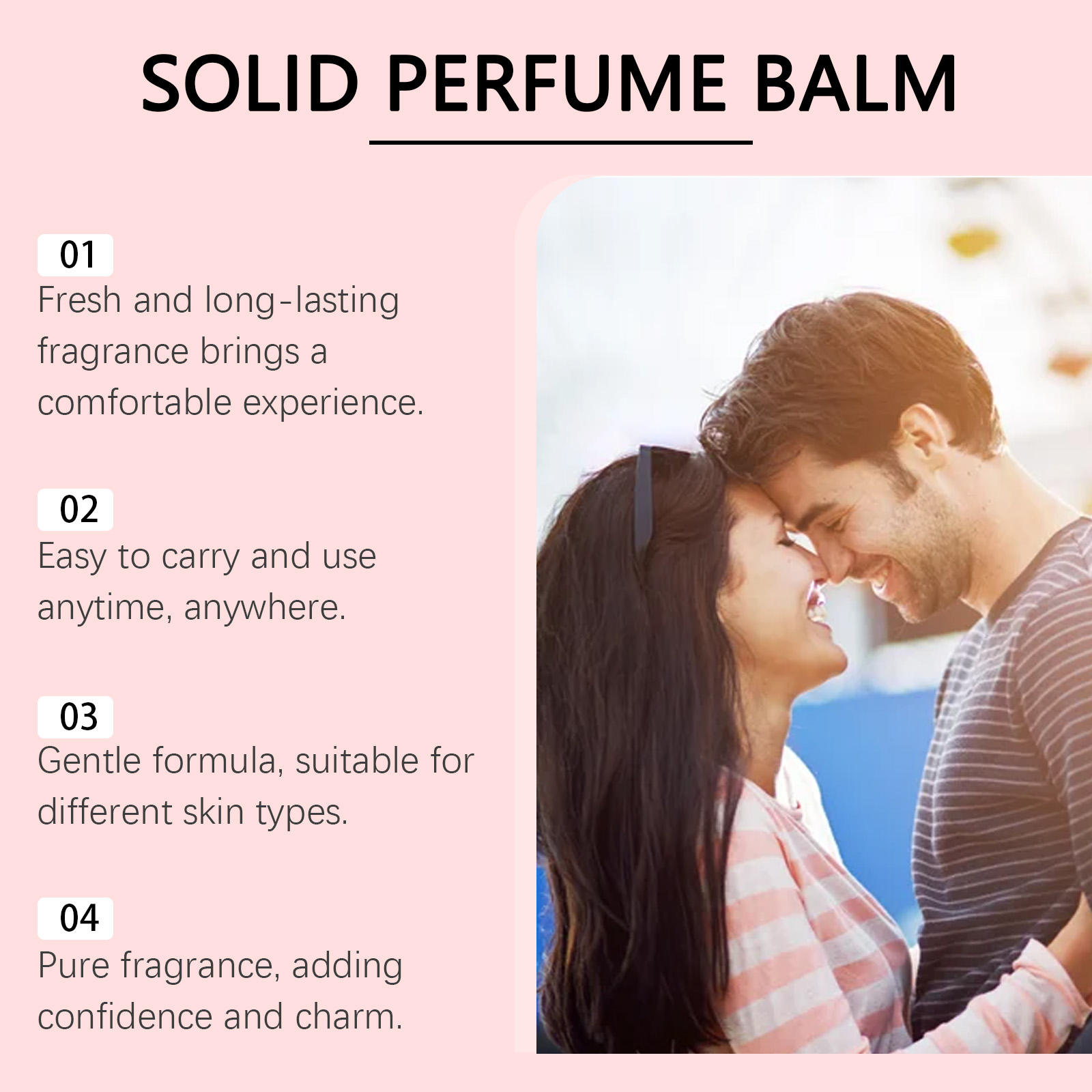 Women Solid Light Balm Elegant Smooth Fresh Long Lasting Portable Fragrance For Couple Dating