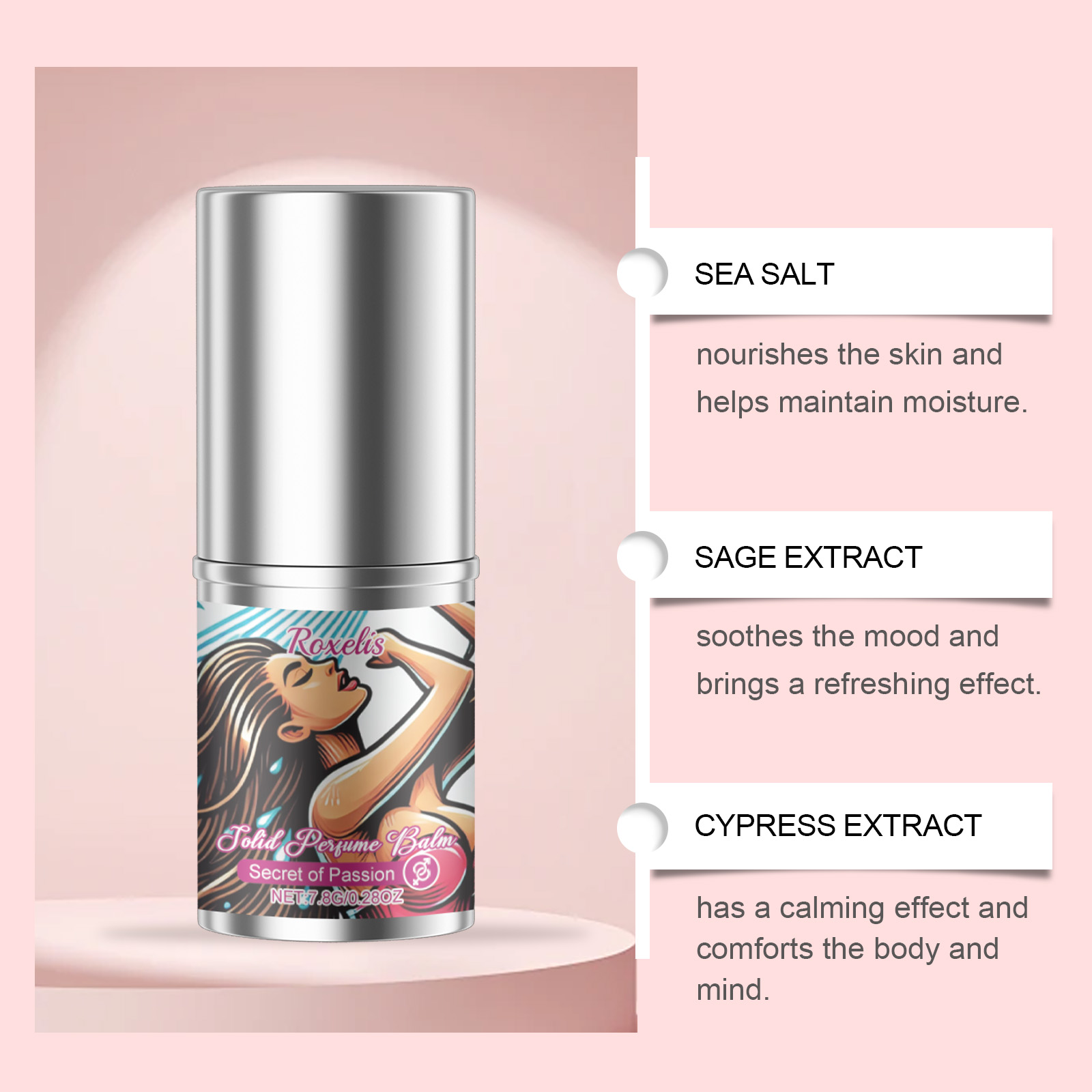 Women Solid Light Balm Elegant Smooth Fresh Long Lasting Portable Fragrance For Couple Dating